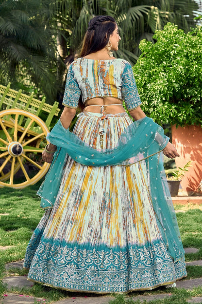 Chinon Embroidery A Line Lehenga Choli LC1010243 A