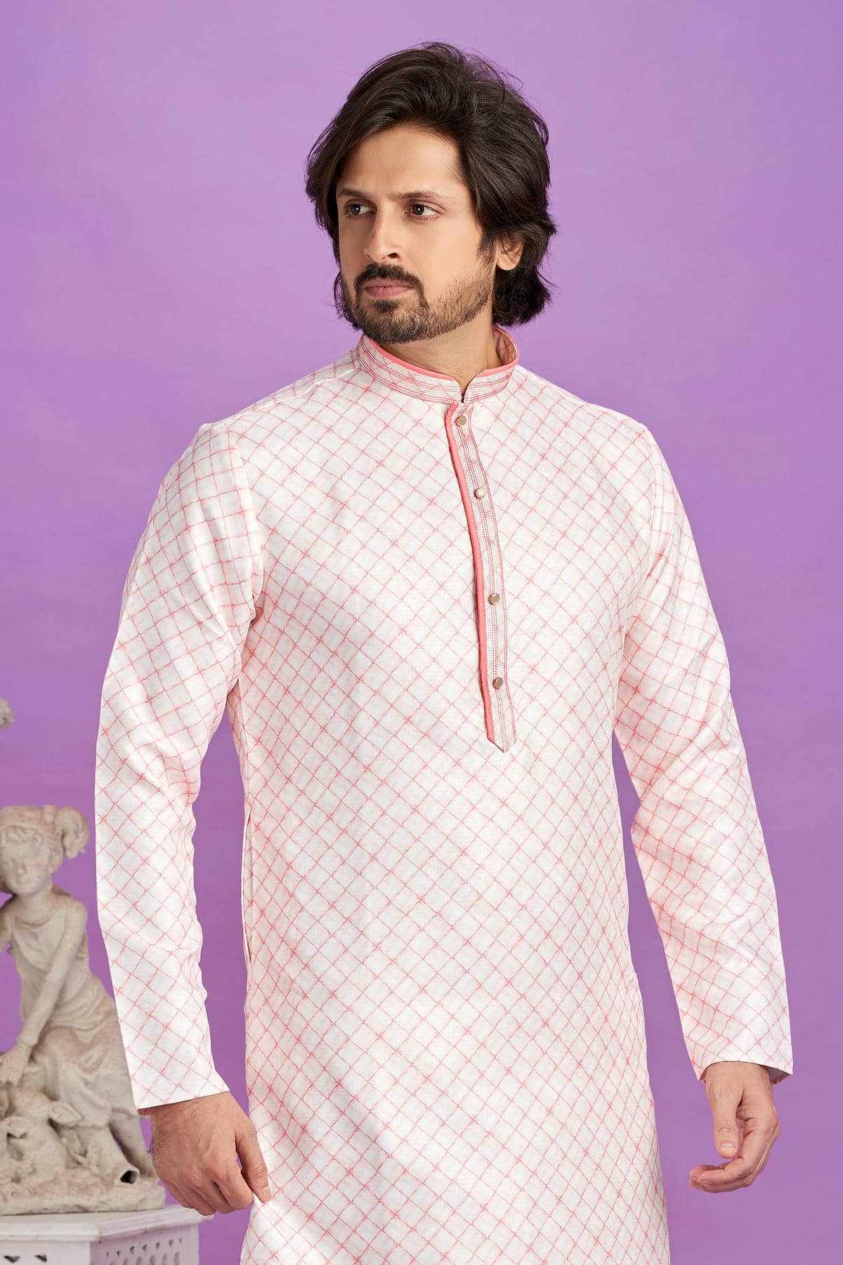 Cotton Digital Print Kurta Pajama In Baby Pink Colour KP1230474 2