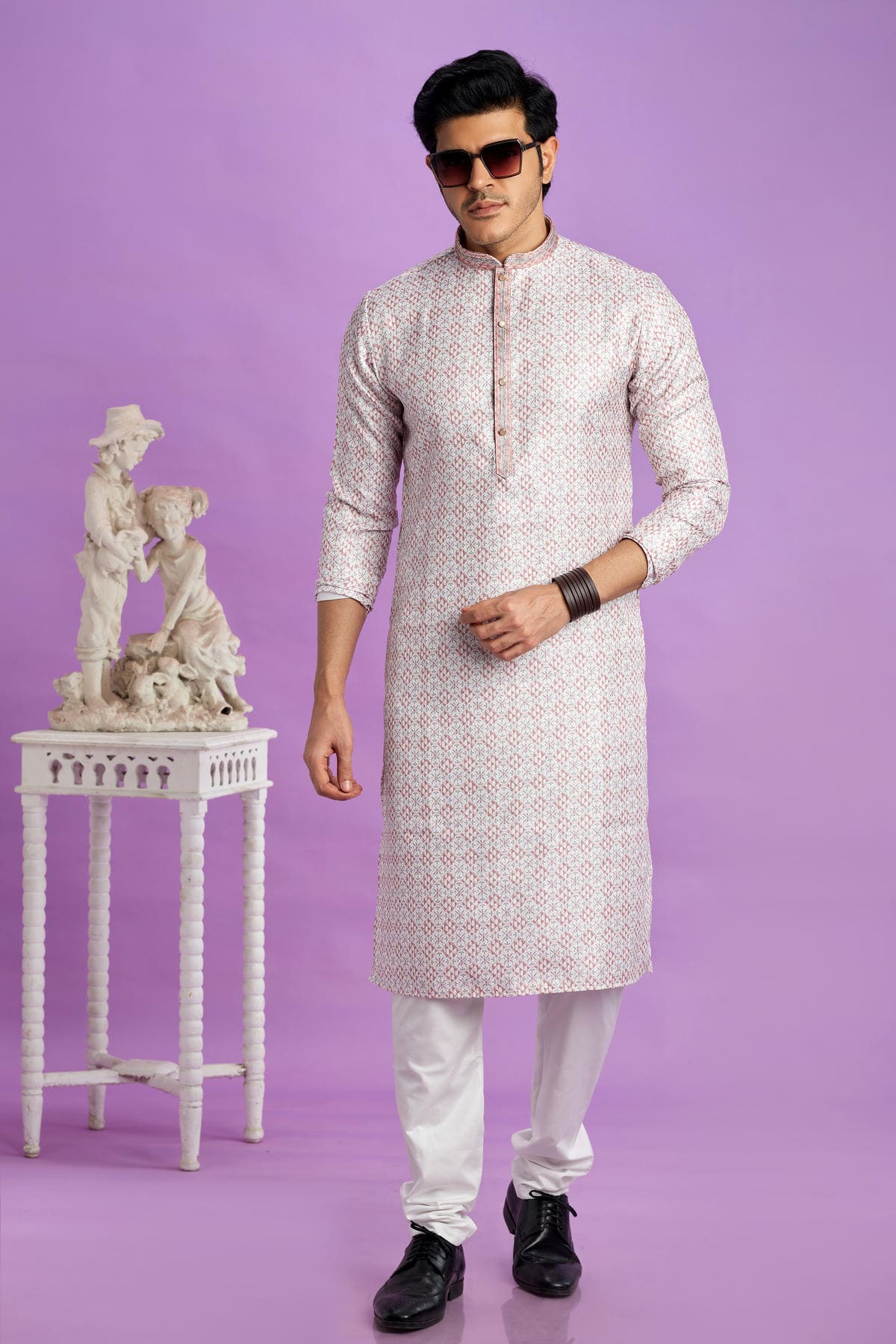 Cotton Digital Print Kurta Pajama In Onion Pink Colour KP1230478 1