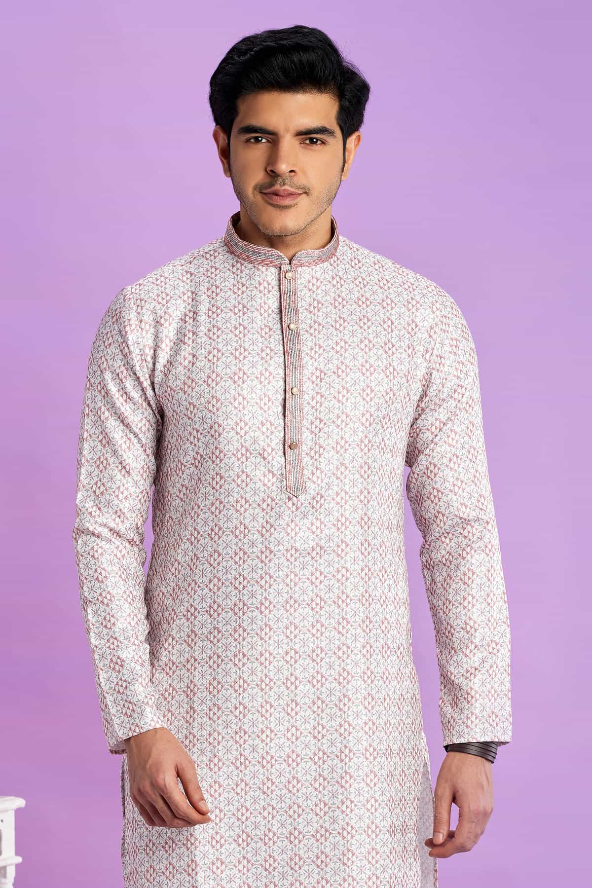 Cotton Digital Print Kurta Pajama In Onion Pink Colour KP1230478 2