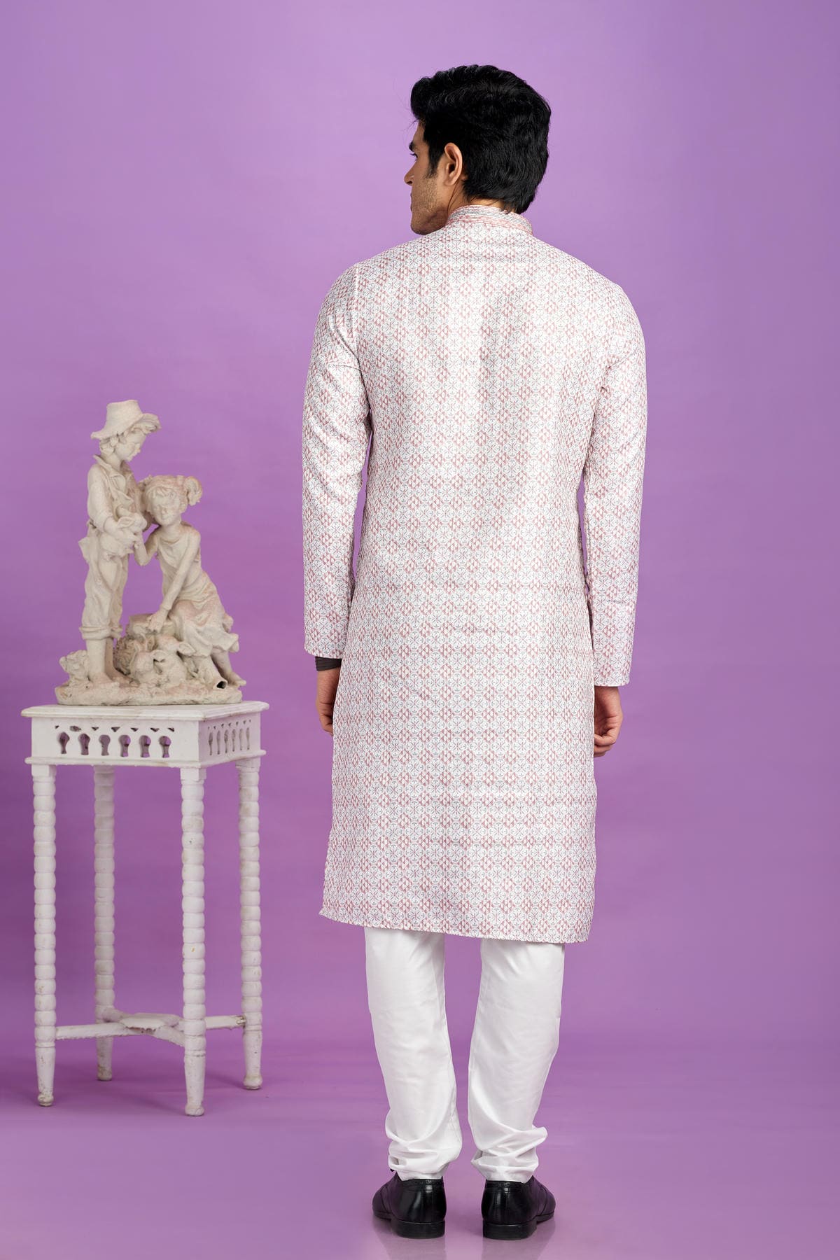 Cotton Digital Print Kurta Pajama In Onion Pink Colour KP1230478 3