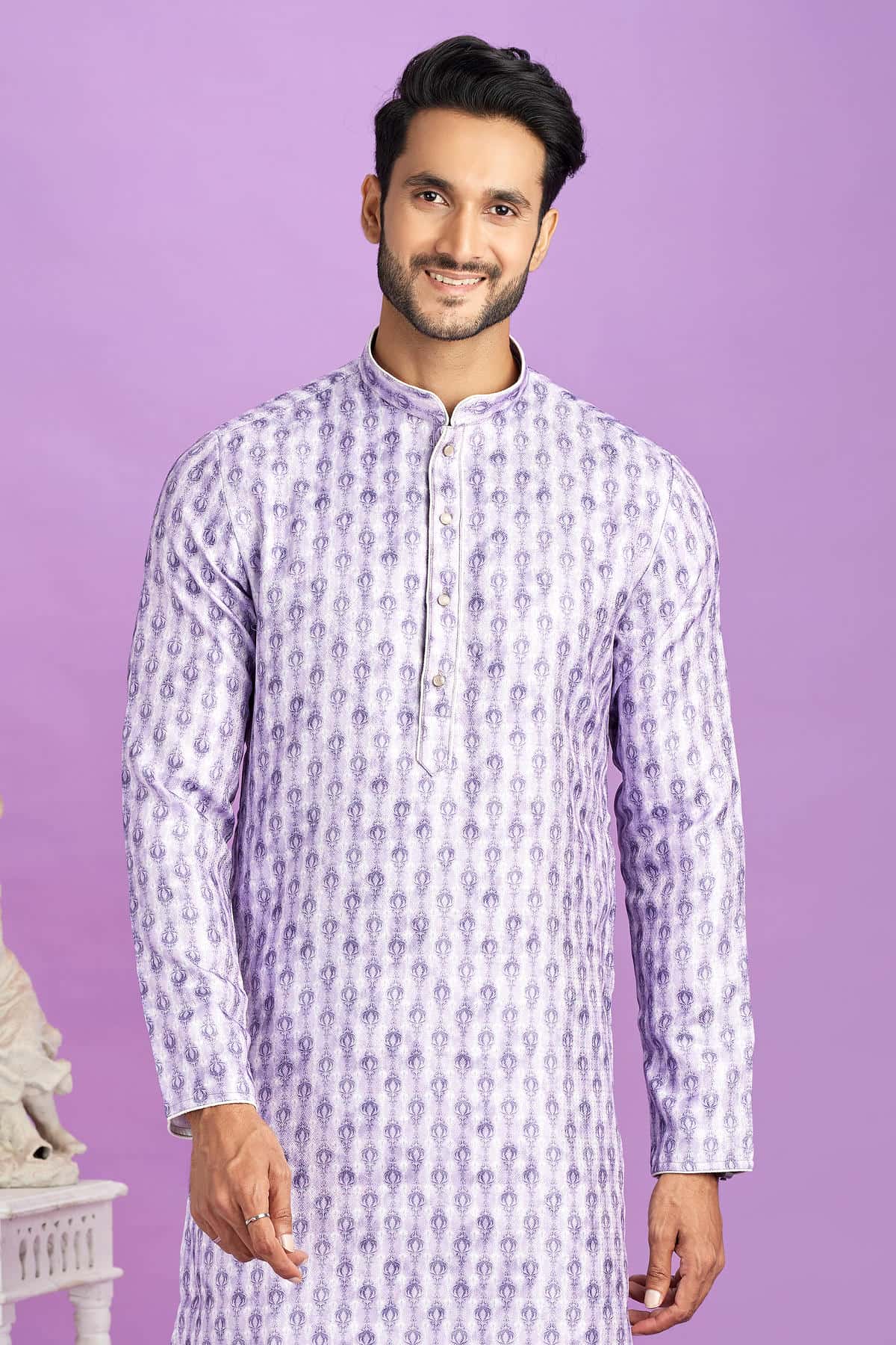 Cotton Digital Print Kurta Pajama In Purple Colour KP1230482 2