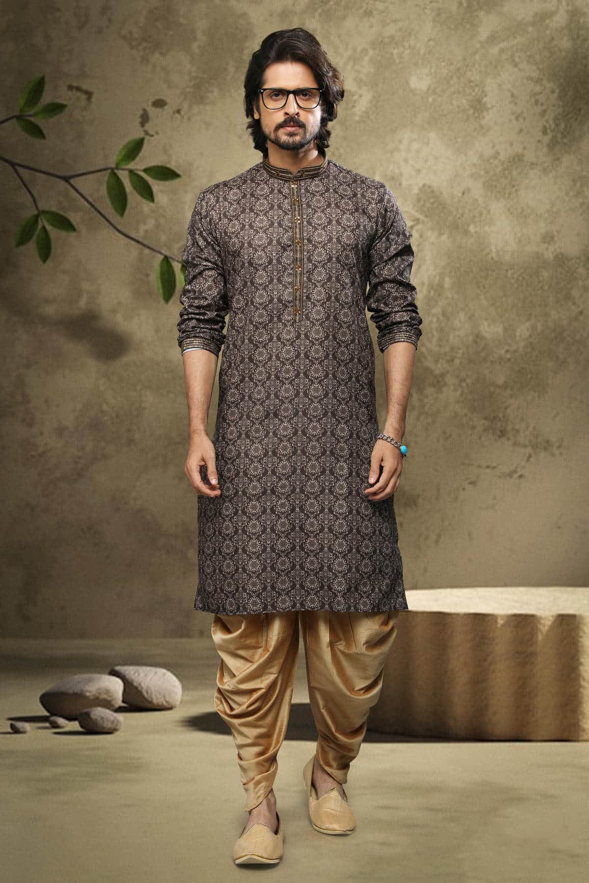 Cotton Kurta Pajama In Beige colour KP1230320 A