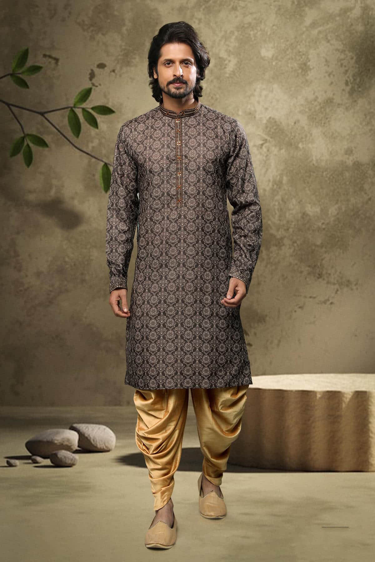 Cotton Kurta Pajama In Beige colour KP1230320