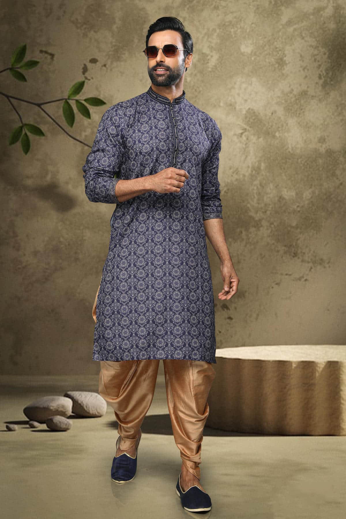 Cotton Kurta Pajama In Beige colour KP1230321 A