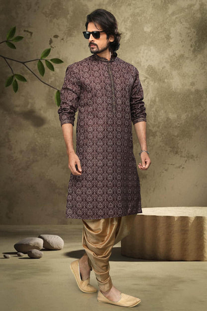 Cotton Kurta Pajama In Beige colour KP1230322 A