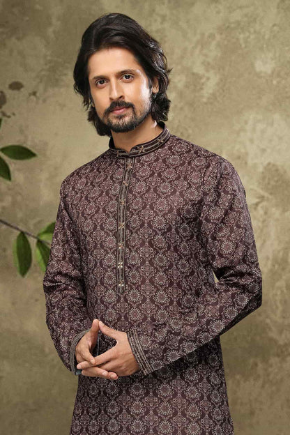Cotton Kurta Pajama In Beige colour KP1230322 C