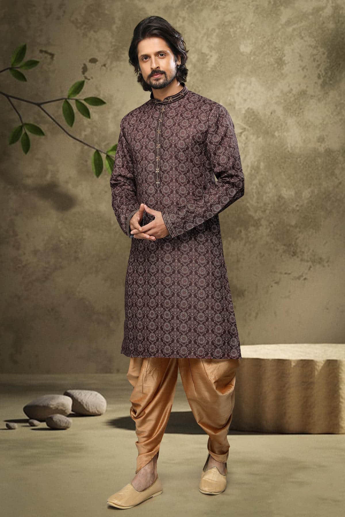 Cotton Kurta Pajama In Beige colour KP1230322