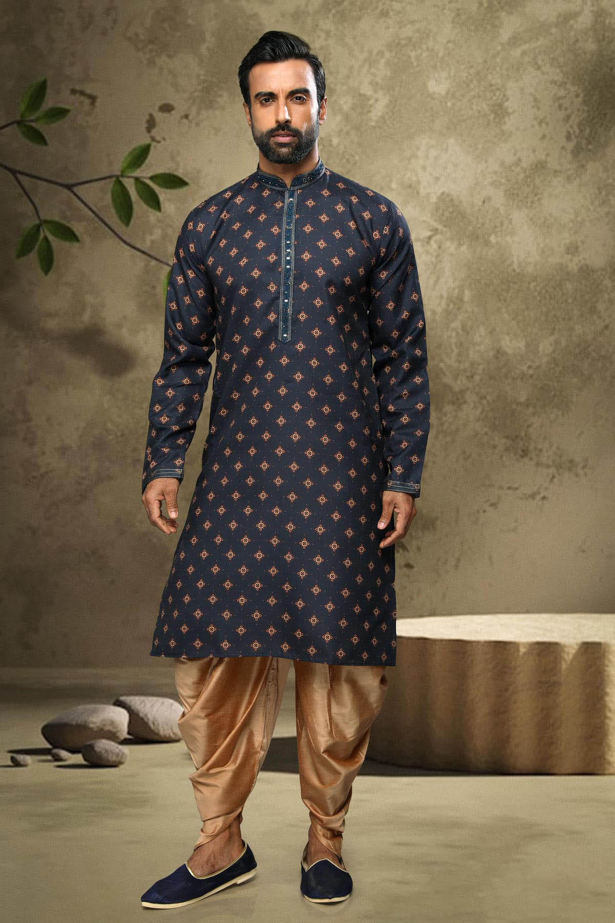 Cotton Kurta Pajama In Beige colour KP1230323