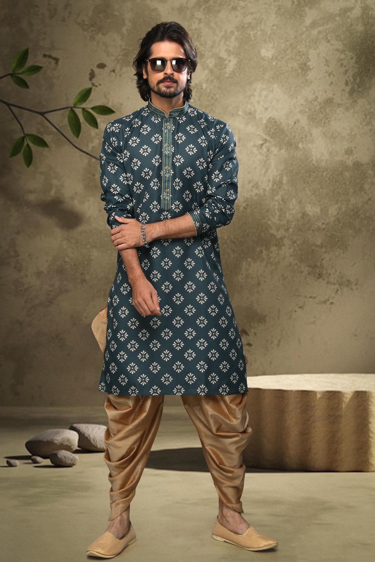 Cotton Kurta Pajama In Beige colour KP1230324 A