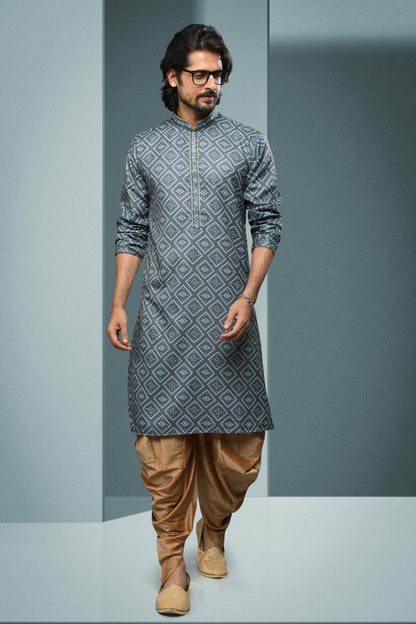 Cotton Kurta Pajama In Beige colour KP1230329 A