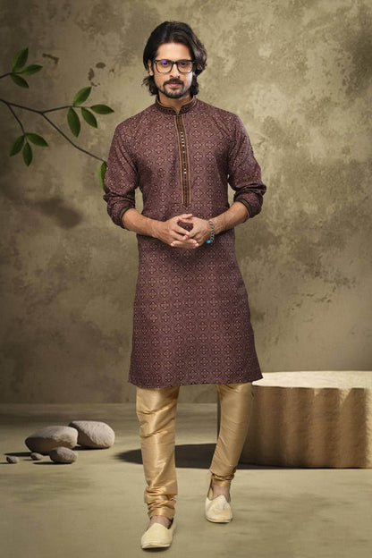Cotton Kurta Pajama In Cream colour KP1230325 A