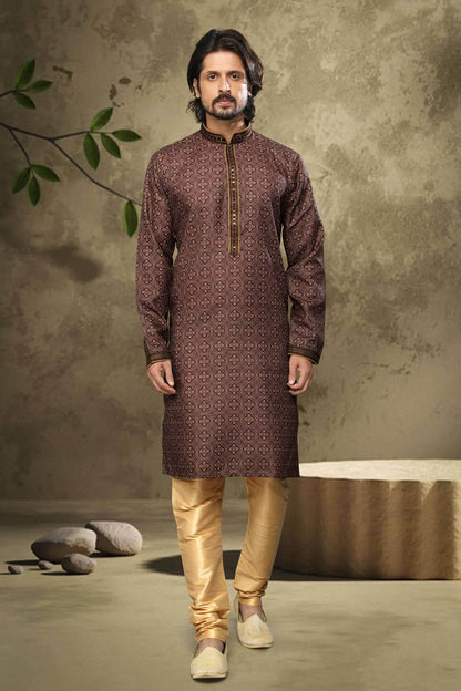 Cotton Kurta Pajama In Cream colour KP1230325