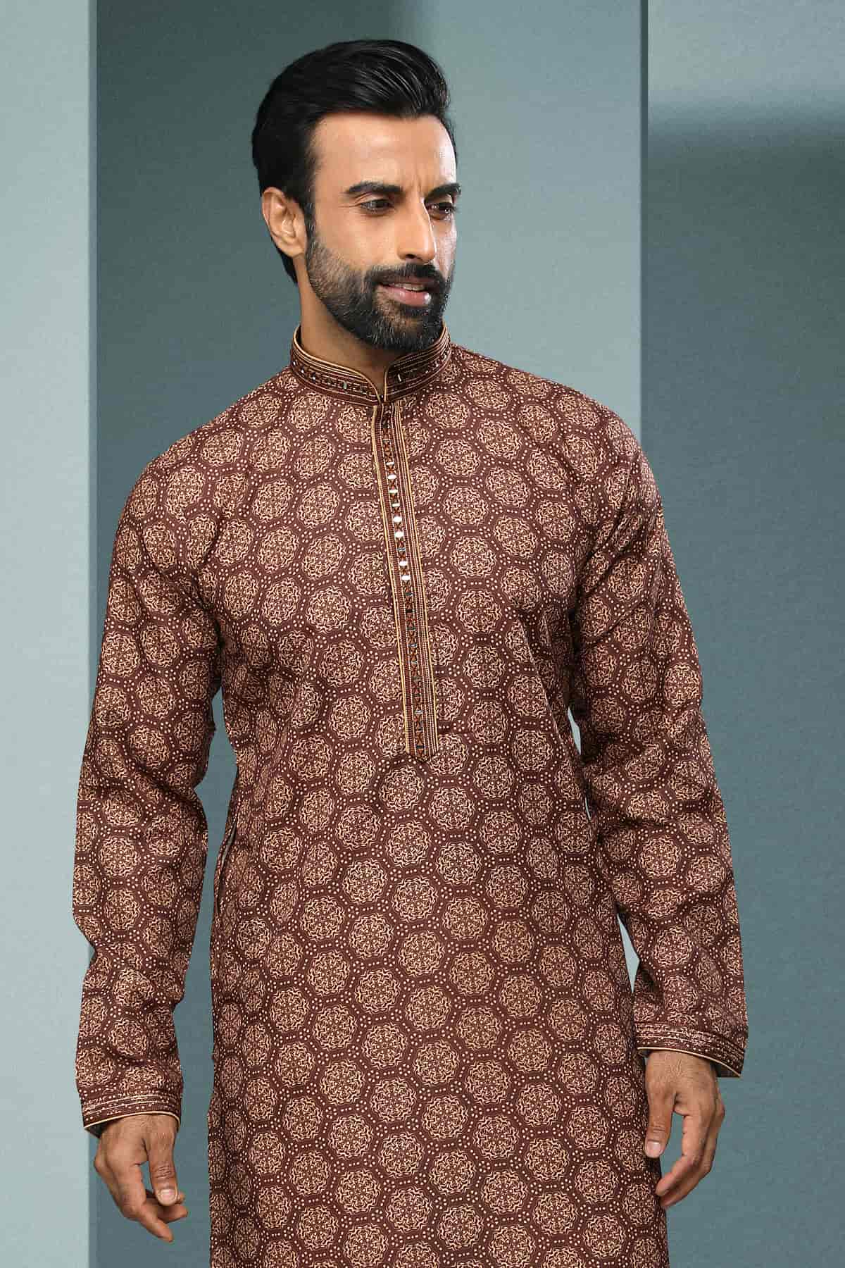 Cotton Kurta Pajama In Cream colour KP1230336 B