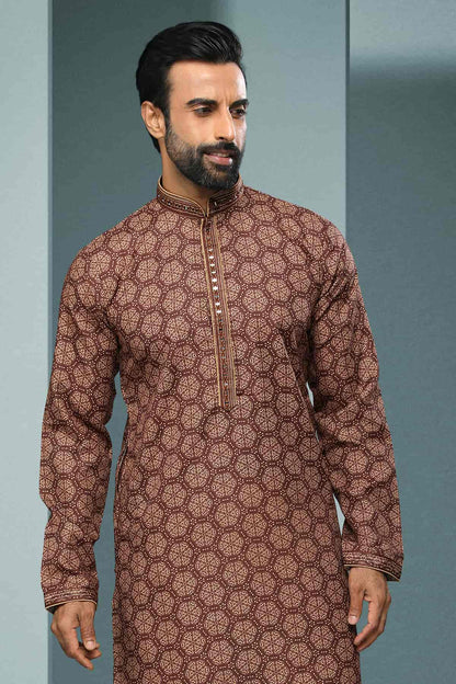 Cotton Kurta Pajama In Cream colour KP1230336 B