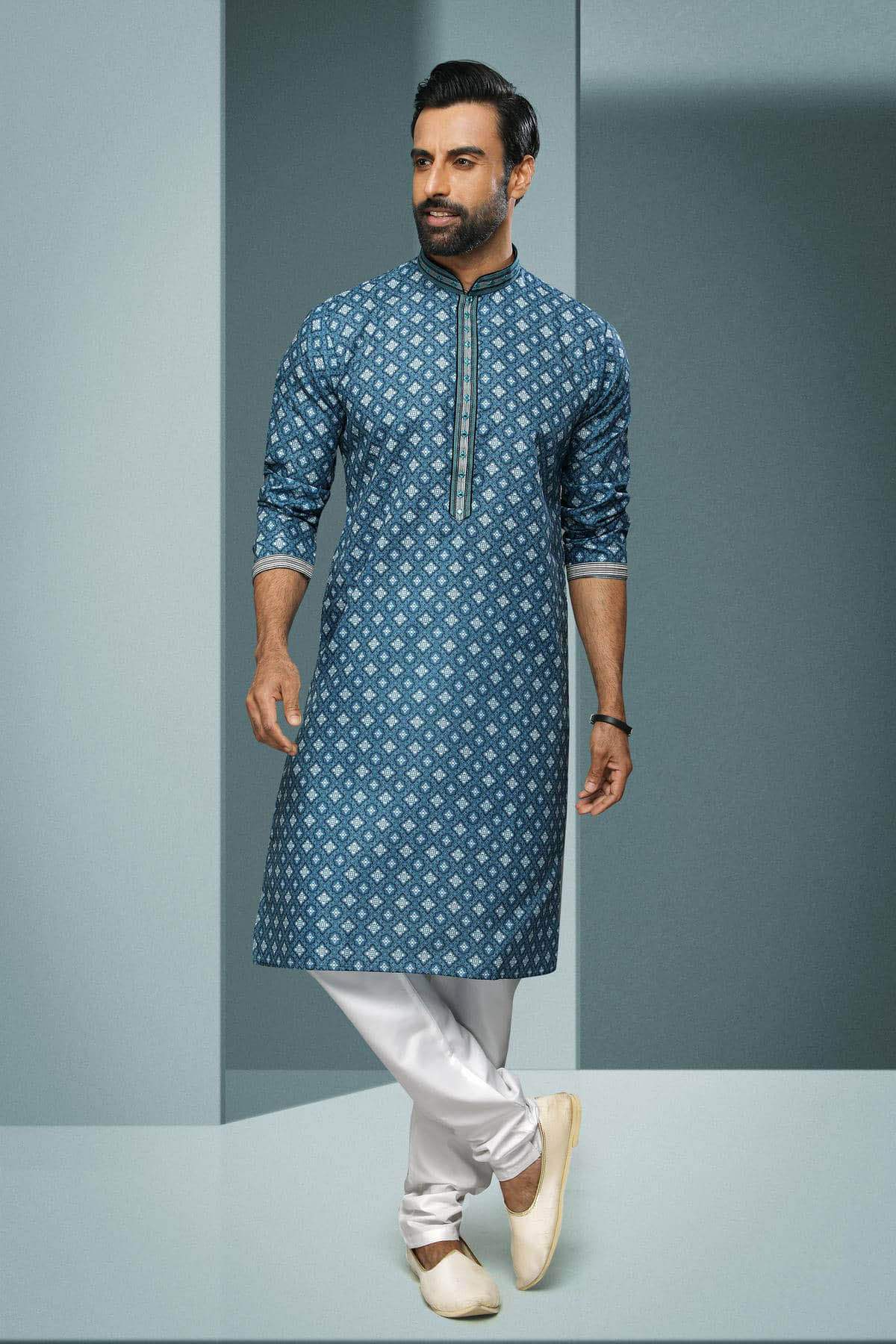 Cotton Kurta Pajama In Off Whiite colour KP1230335 A