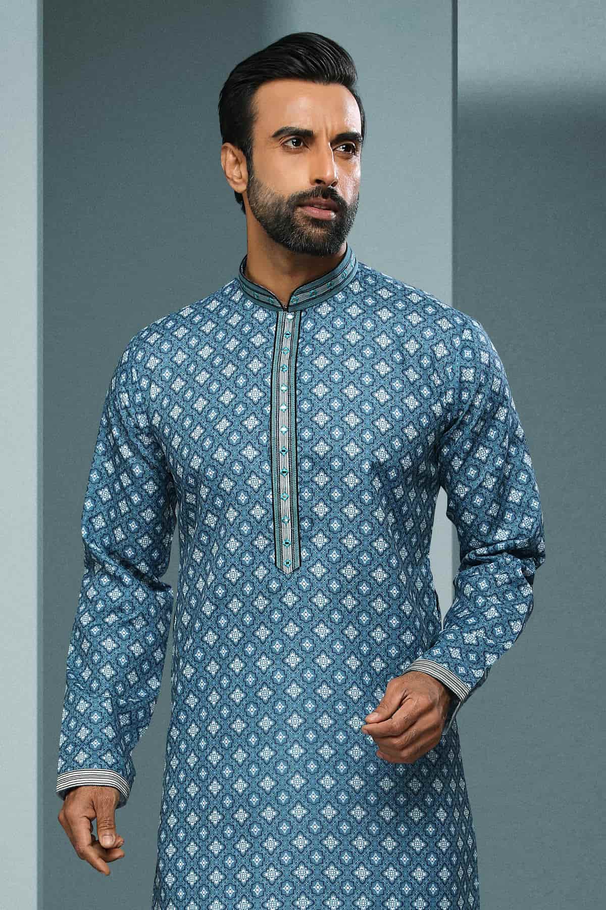 Cotton Kurta Pajama In Off Whiite colour KP1230335 C