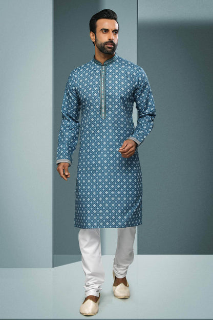 Cotton Kurta Pajama In Off Whiite colour KP1230335