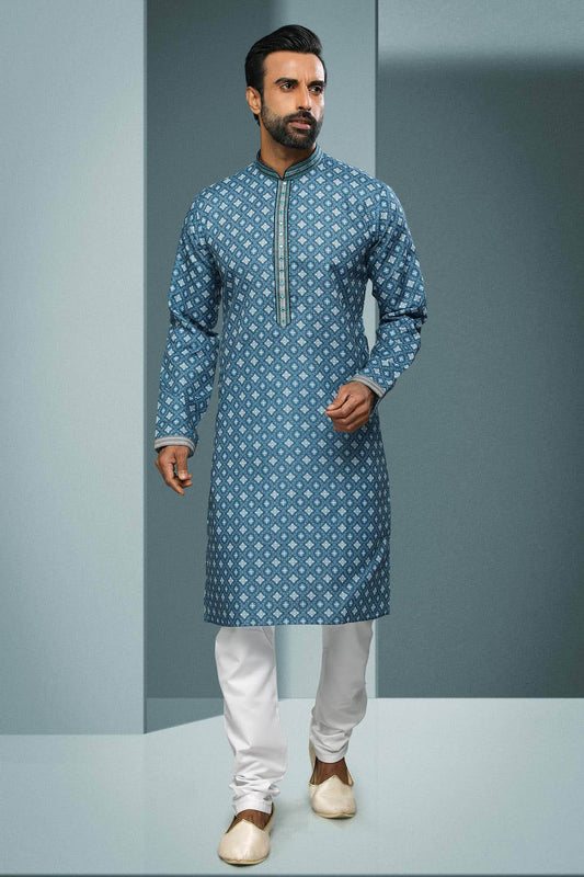 Cotton Kurta Pajama In Off Whiite colour KP1230335