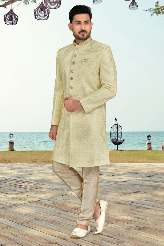 Cream Colour Champion Silk Sherwani SH1040515