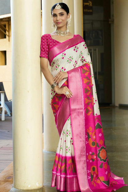Cream Colour Crepe Traditional Saree SD1111909