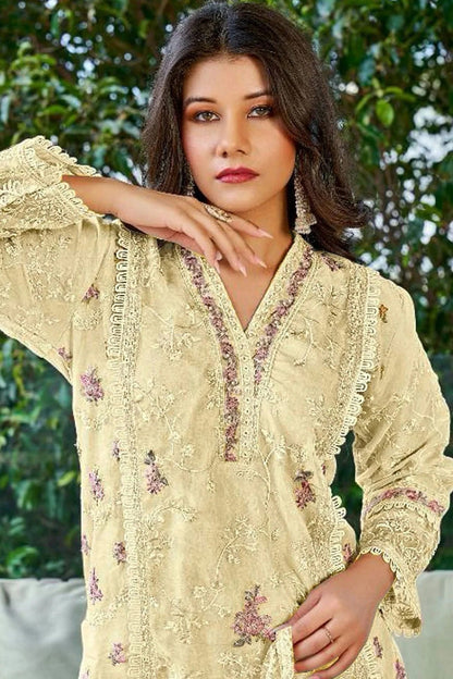 Cream Colour Georgette Pakistani Suit SM1110692 A