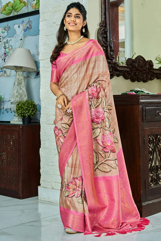 Cream Colour Handloom Kotha Silk Saree SD1110065