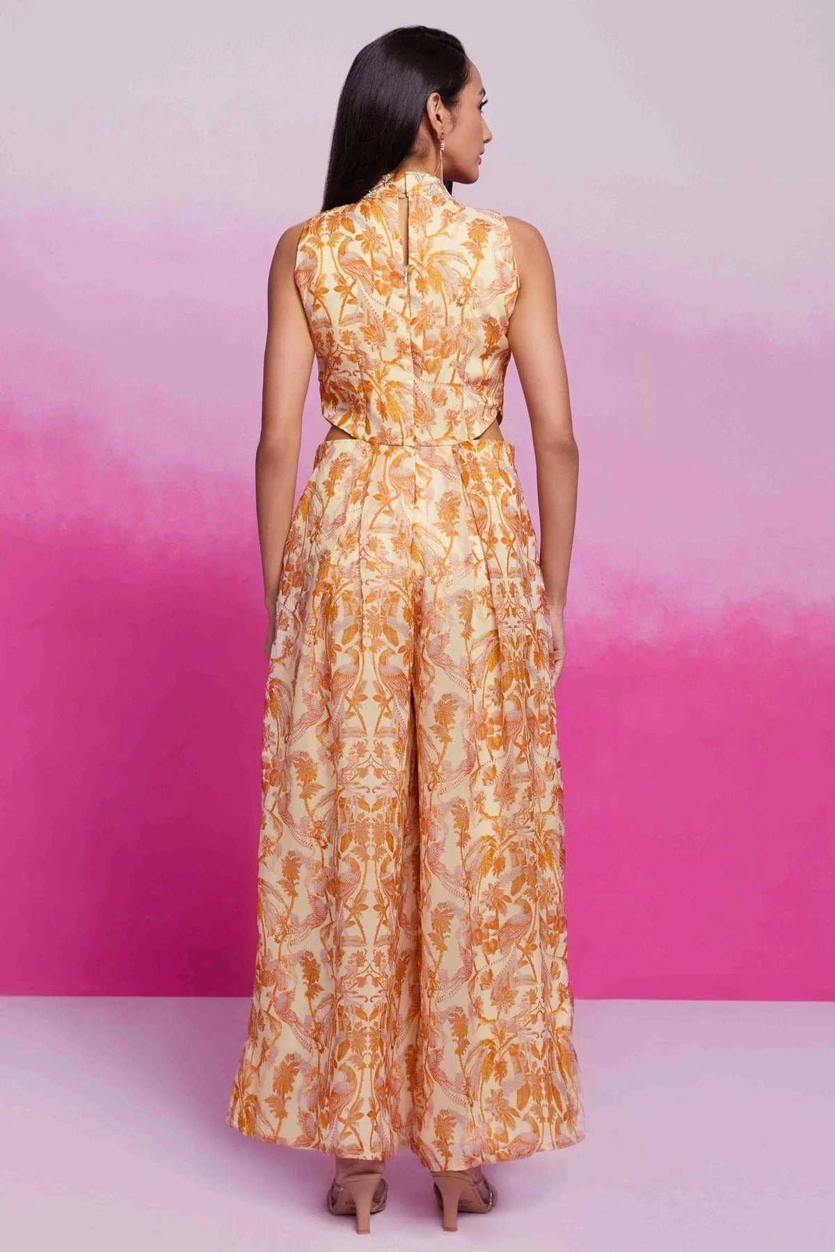 Cream Colour Organza Jump Suit TP1080938 B