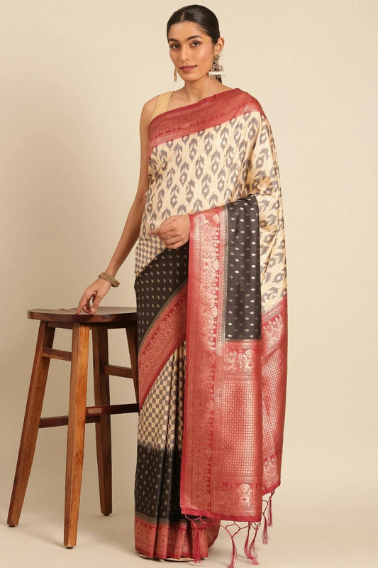 Cream Colour Silk Traditional Saree SD1102552