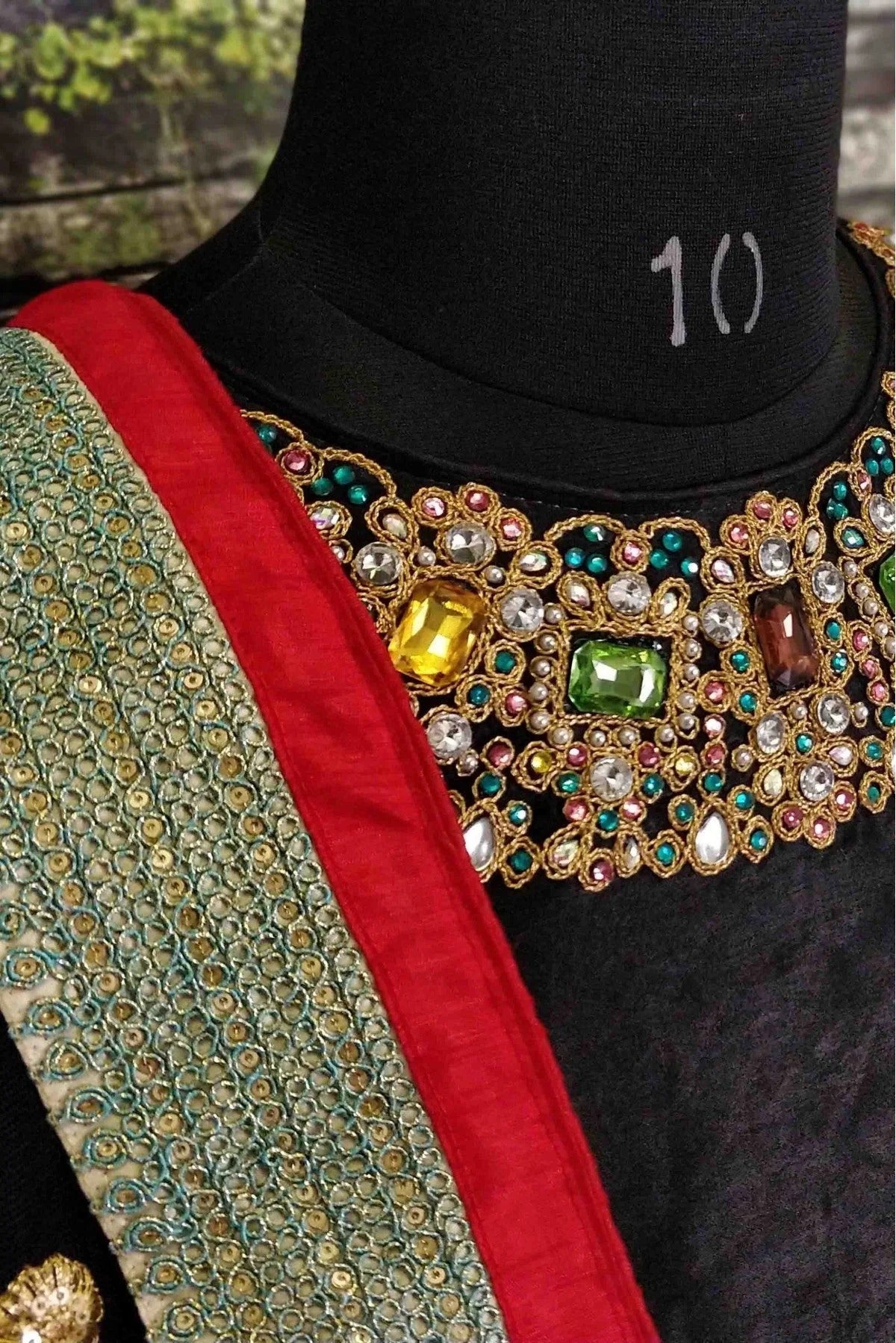 Cream and Black Colour Art Silk Lehenga Choli LC1010006 C