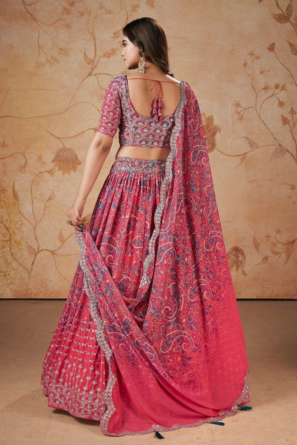 Faux Georgette Designer Lehenga Choli In Pink Colour LC1270089 B