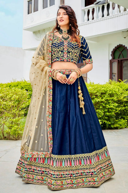 Ferrari Silk Designer Lehenga Choli In Blue Colour LC1270058 A