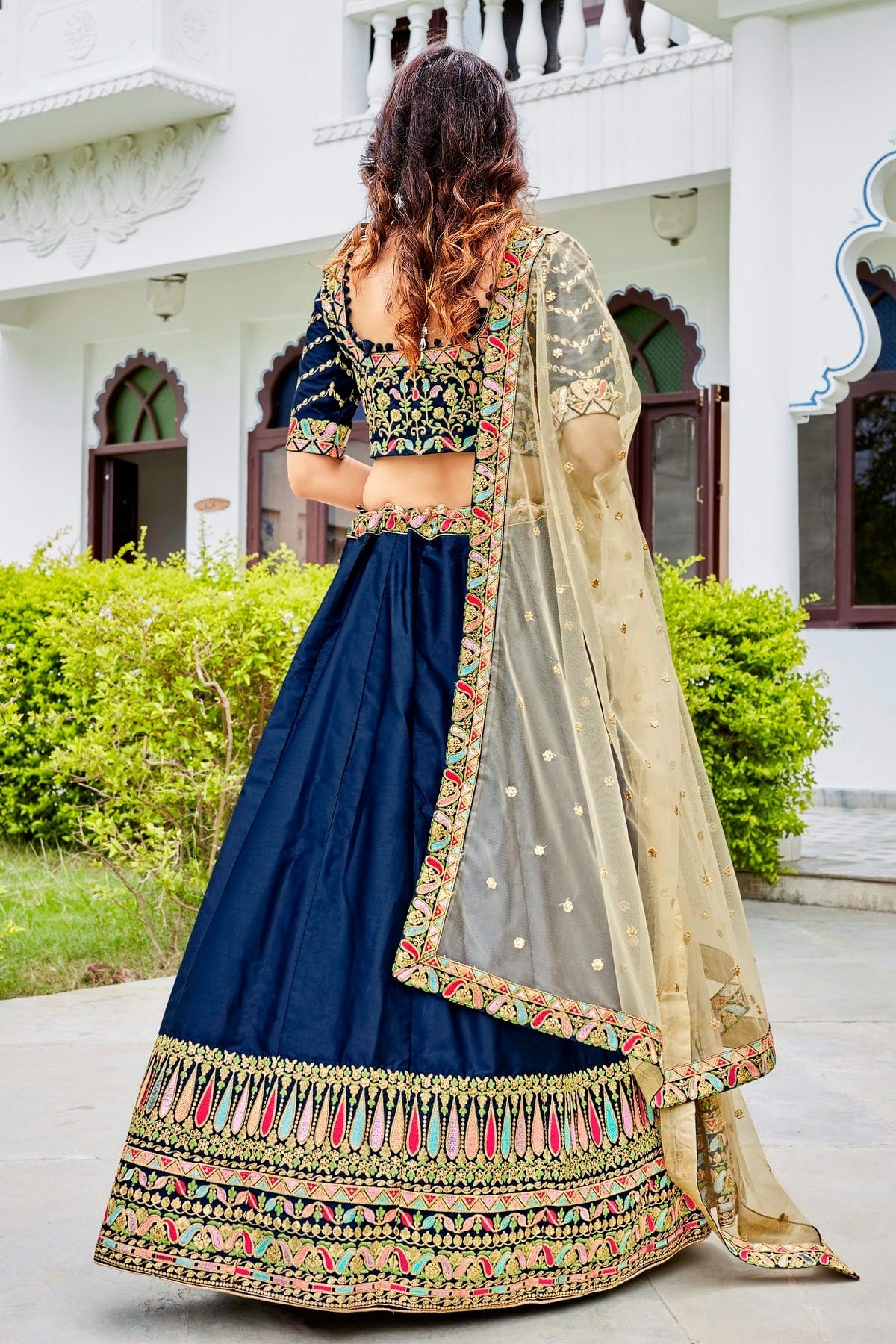 Ferrari Silk Designer Lehenga Choli In Blue Colour LC1270058 B