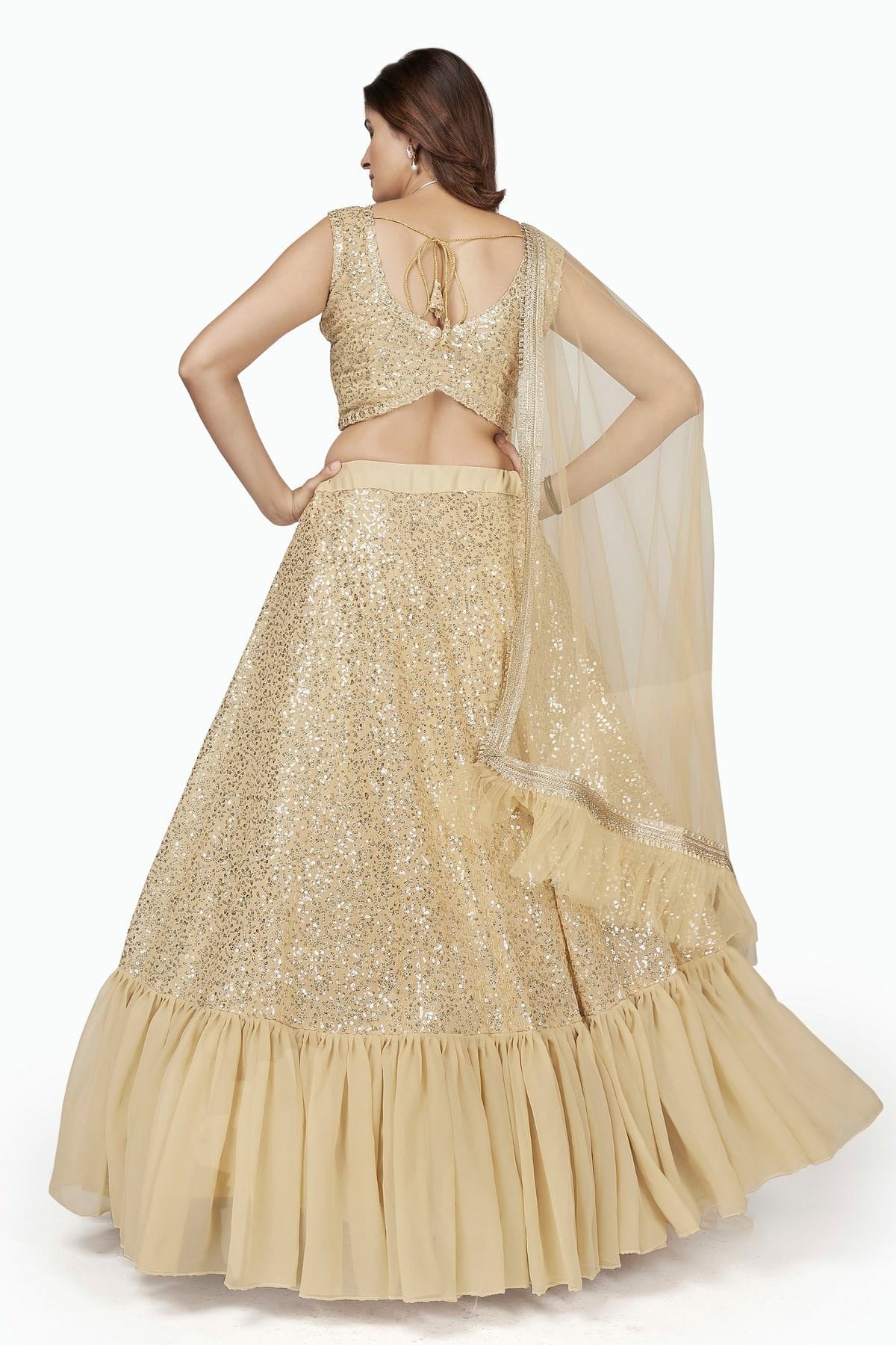 Georgette Designer Lehenga Choli In Cream Colour LC1270012 B