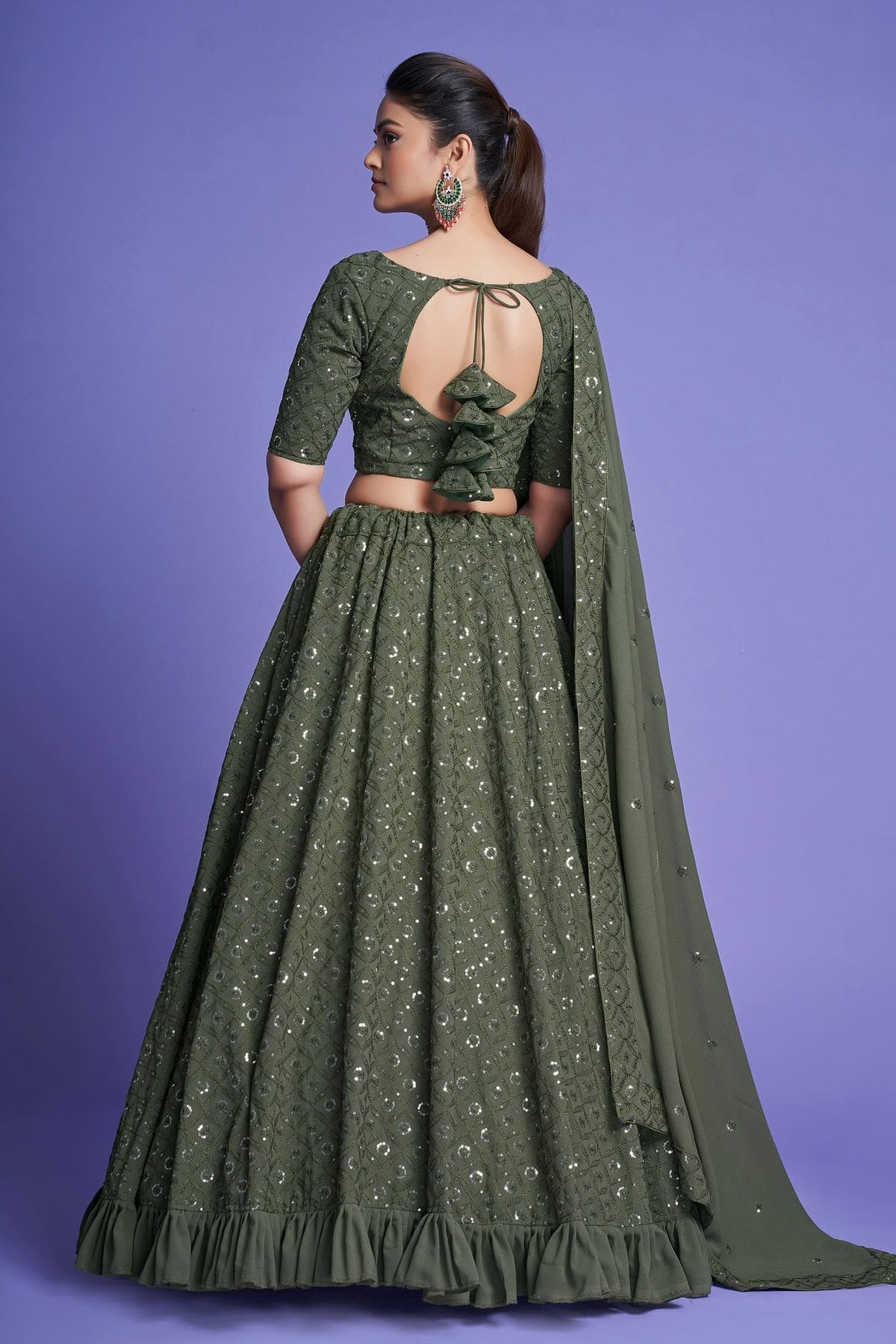 Georgette Designer Lehenga Choli In Grey Colour LC1270091 B