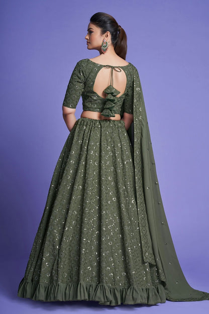 Georgette Designer Lehenga Choli In Grey Colour LC1270091 B