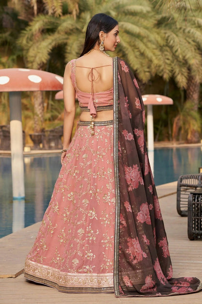 Georgette Embroidery A Line Lehenga Choli LC1010200 A
