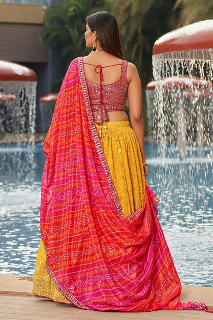 Georgette Embroidery A Line Lehenga Choli LC1010203 A
