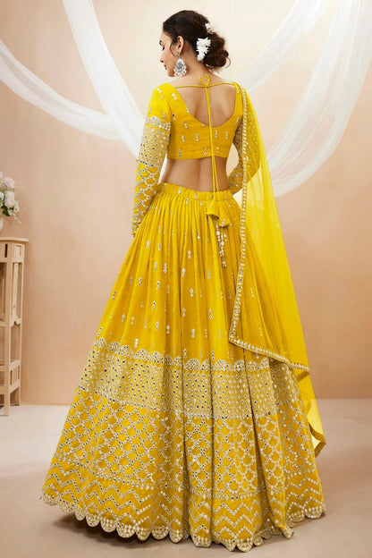 Georgette Embroidery A Line Lehenga Choli LC1010209 A