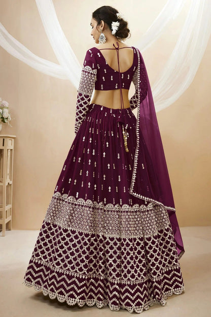 Georgette Embroidery A Line Lehenga Choli LC1010210 A