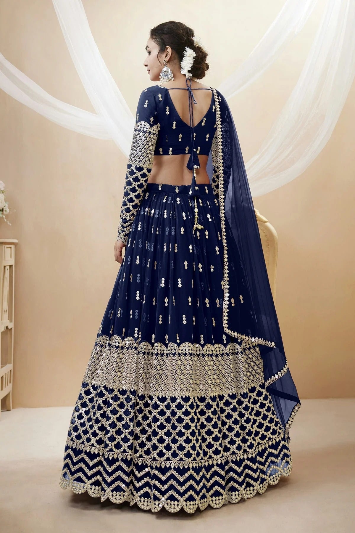 Georgette Embroidery A Line Lehenga Choli LC1010213 A