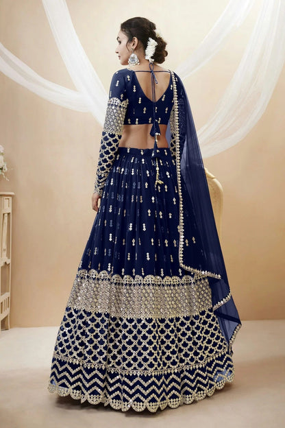 Georgette Embroidery A Line Lehenga Choli LC1010213 A
