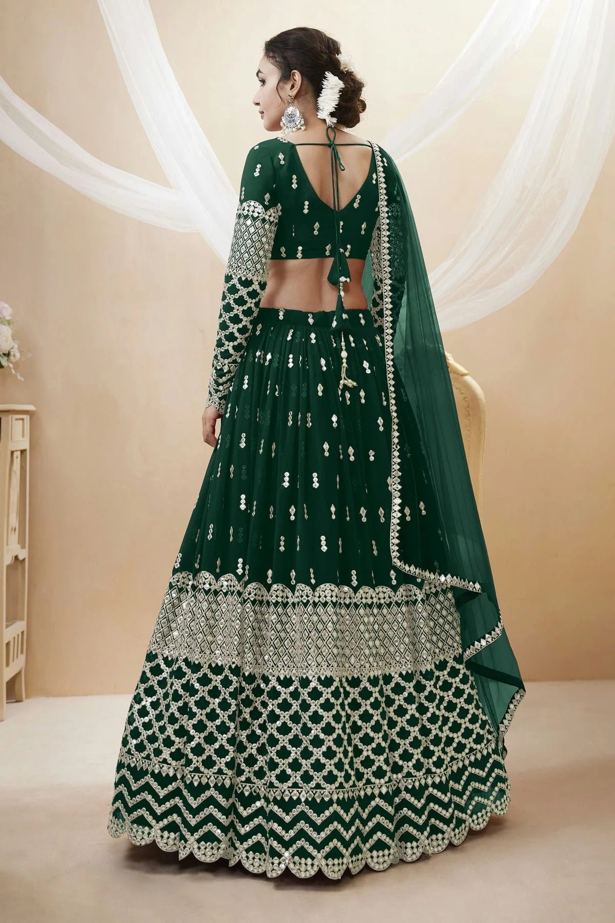 Georgette Embroidery A Line Lehenga Choli LC1010214 A