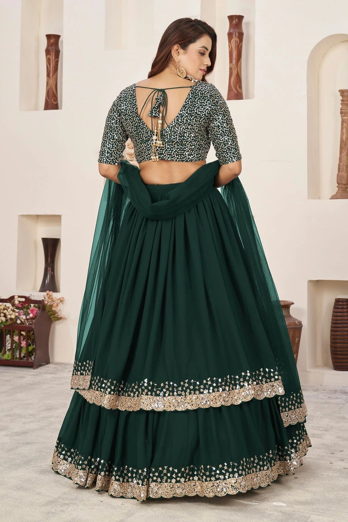 Georgette Embroidery A Line Lehenga Choli LC1010224 A