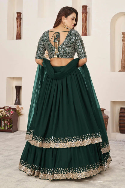 Georgette Embroidery A Line Lehenga Choli LC1010224 A