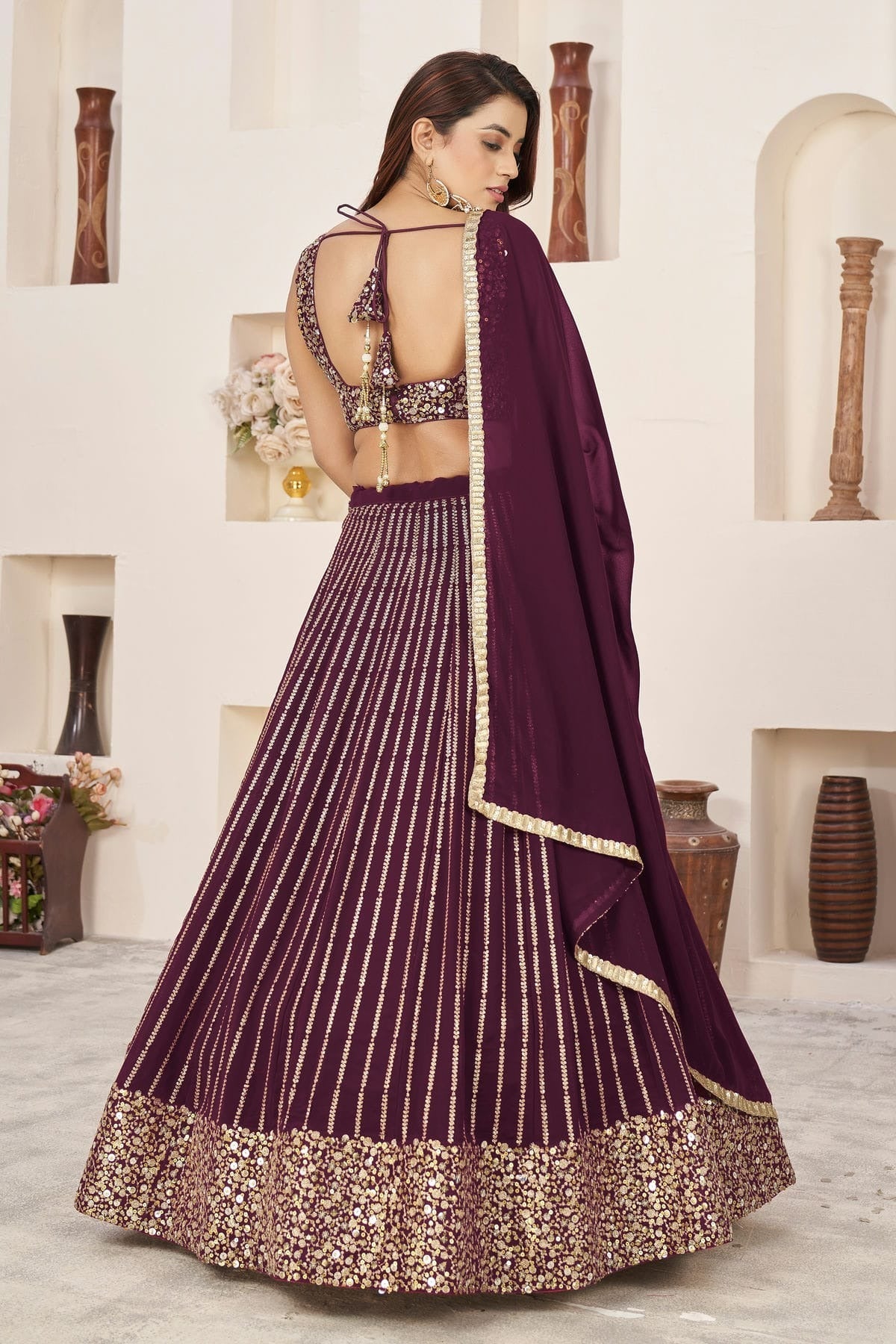 Georgette Embroidery A Line Lehenga Choli LC1010226 A