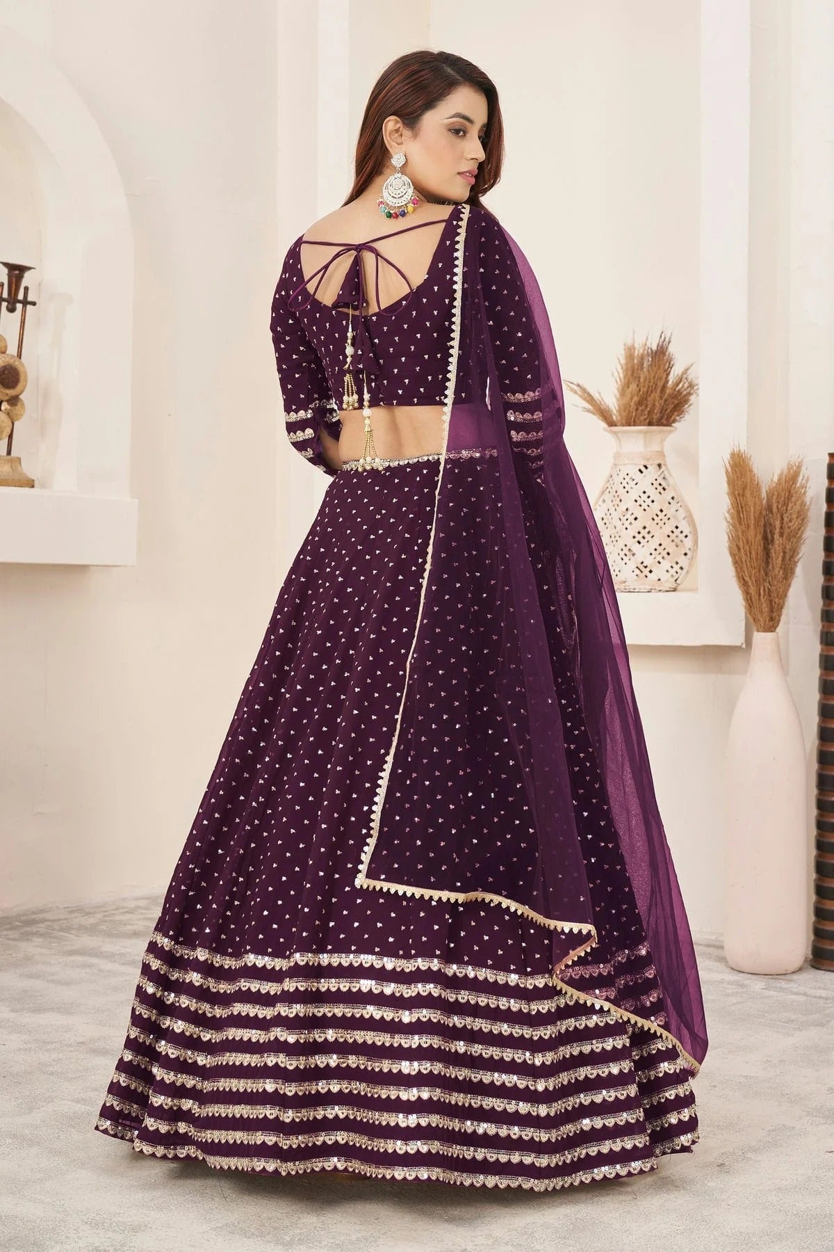 Georgette Embroidery A Line Lehenga Choli LC1010228 A