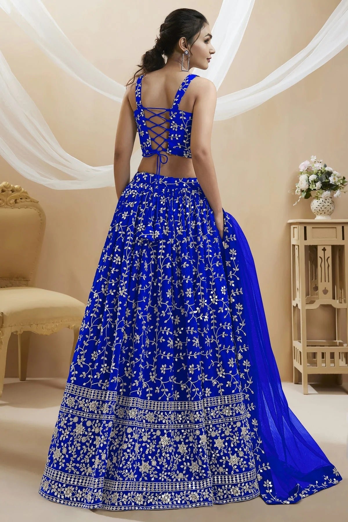 Georgette Embroidery A Line Lehenga Choli LC1010260 A