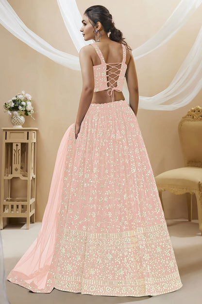 Georgette Embroidery A Line Lehenga Choli LC1010262 A