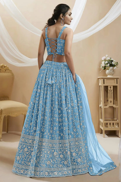 Georgette Embroidery A Line Lehenga Choli LC1010264 A